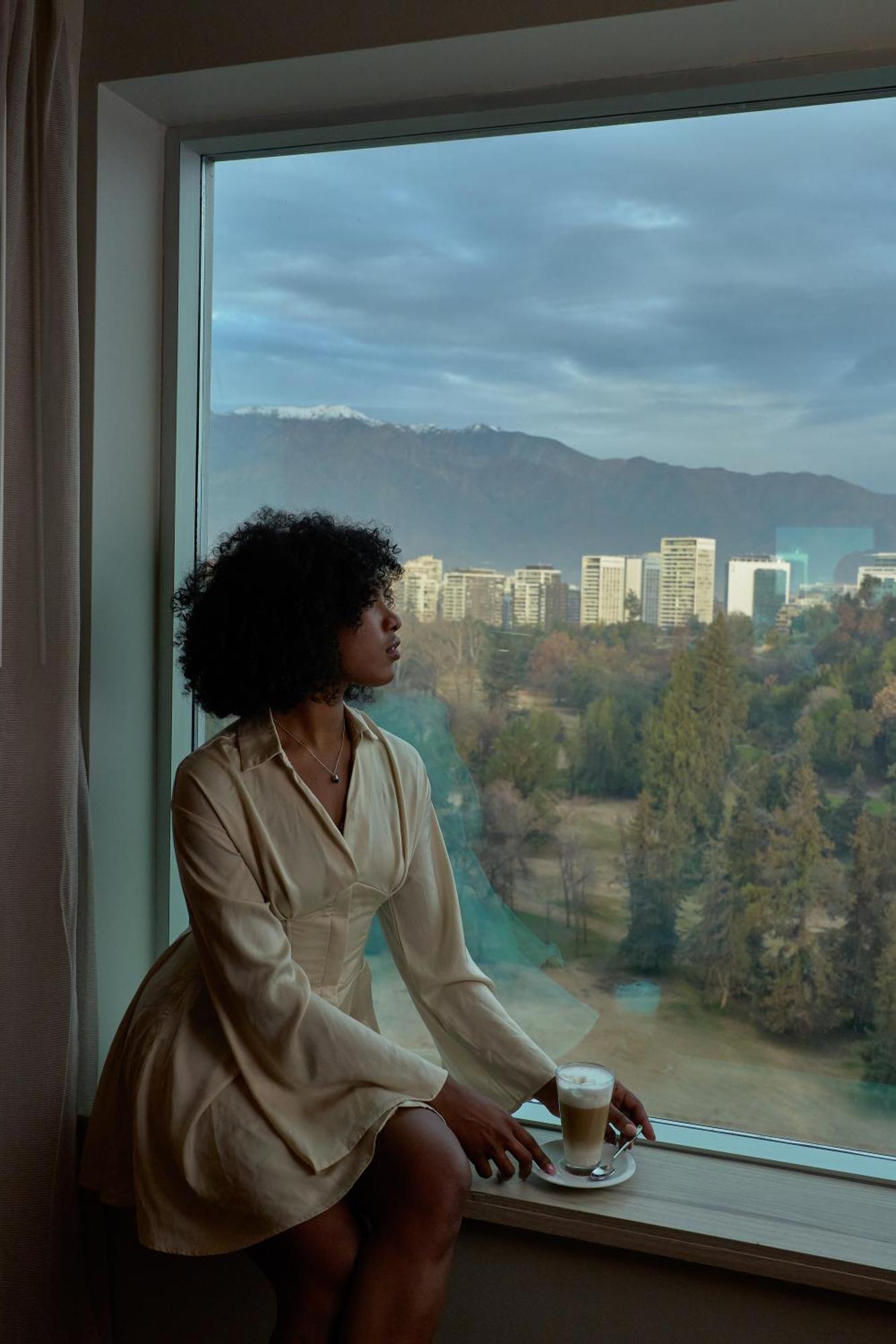 Pullman Santiago Vitacura Exterior foto A woman with natural hair